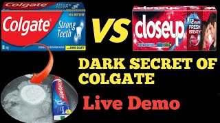 Colgate Vs Close Up Toothpaste Live Demonstration In Hindi  Colgate Vs Close Up Demo [upl. by Nirehtak]