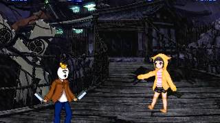 MUGEN  Nenmin Showcase  Akaneko vs Hitomi Karasuma [upl. by Anaihr]