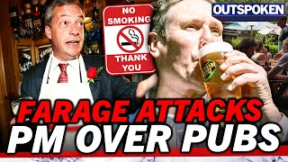 Nigel Farage fury at Keir Starmers attack on white working class men by forcing pubs to close early [upl. by Lachance449]