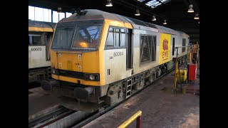 Stored locos at Immingham TMD  class 56 class 60 amp shunters  photos from March 2008 [upl. by Annoiek]