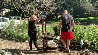 BONUS VIDEO Finishing a garden bed moving lots of rocks and a new garden pathway 😍 [upl. by Onahpets]