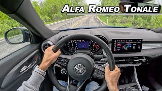 2024 Alfa Romeo Tonale Veloce  Driving Impressions of the Italian PHEV POV Binaural Audio [upl. by Garald684]