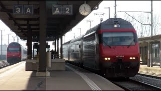 IR 26 in Flüelen nach Brunnen Schwyz Basel SBB und Gl 3 IR 46 nach Erstfeld [upl. by Inaffets]