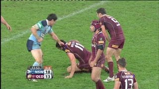 Michael Ennis v Nate Myles  State of Origin FIGHT 2010 [upl. by Moia]