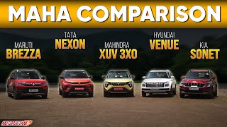 Mahindra XUV 3X0 vs Tata Nexon vs Sonet vs Maruti Brezza vs Venue [upl. by Olumor148]