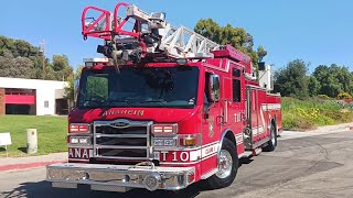 Anaheim Fire amp Rescue Truck 10 Responding [upl. by Cristie]