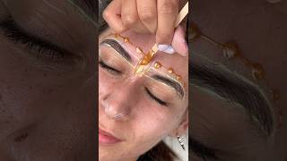 crispy brow lamination eyebrowwaxing browlamination browtutorial eyebrows [upl. by Cyna365]