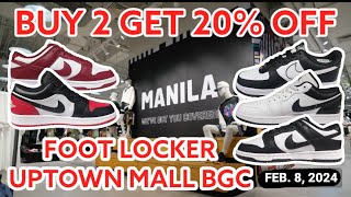 Foot Locker Uptown Mall BGC  The Style You Love Now At Lower Price  Buy 2 Get 20 Off [upl. by Nirad198]