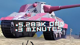 E50M •5283K DMG • 3 MINUTES • wotblitz Blitz e50m [upl. by Nlyak]