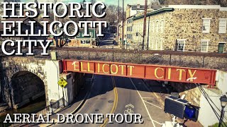 Historic Ellicott City  Aerial Drone Tour [upl. by Serrano218]