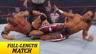 FULLLENGTH MATCH  Raw  Batista vs Shawn Michaels  Lumberjack Match [upl. by Lenna]