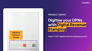 Leegality Digital Revenue Stamping I Digitise your DPNs [upl. by The500]