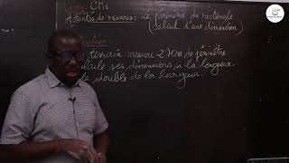 Cours  CM1 Mathématiques Activités de mesures Le périmètre du rectangle calcul dune dimension [upl. by Annaerdna]