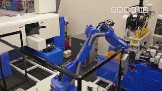 Automation Cell Tube Cutting  Robot Transfer  Chamfering  SOCO Machinery [upl. by Schmitz894]