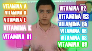 ✅TODAS las VITAMINAS y sus FUNCIONES en 1 VIDEO💯 [upl. by Marelda830]