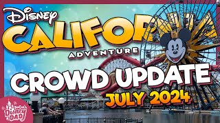 How CROWDED is Disney California Adventure in July [upl. by Ecilayram]