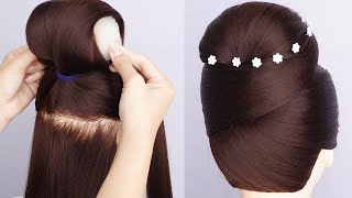 Top Latest Hairstyle For Wedding Function  Updo Hairstyle For Prom  Easy Hairstyle For Party [upl. by Aztinaj]