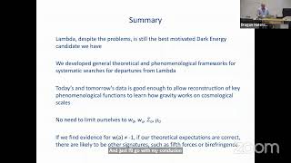 Dark energy and modified gravity Lecture 22 — Levon Pogosian [upl. by Giuliana53]