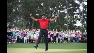 Tiger Woods wins Masters his first major in 11 years [upl. by Eamaj]