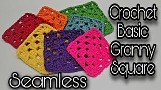 Crochet SEAMLESS Granny Square  Beginner Crochet Video [upl. by Higinbotham]