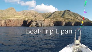 BoatTrip around Lipari Eolian Islands Italy [upl. by Irrehs]