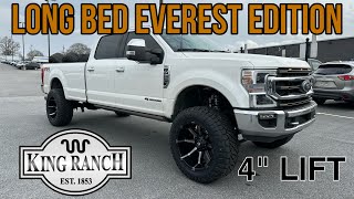 LONG BED Ford F250 King Ranch 4quot LIFTED Everest Edition on 37s amp 22x12s [upl. by Mandell]