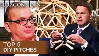 Top 5 DIY Pitches In The Den  Vol1  COMPILATION  Dragons Den [upl. by Prebo]