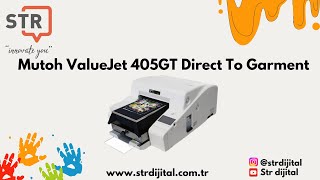 Mutoh ValueJet 405GT Direct To Garment  STR Dijital AŞ Farki ile Turkiyede [upl. by Ylrebmi]