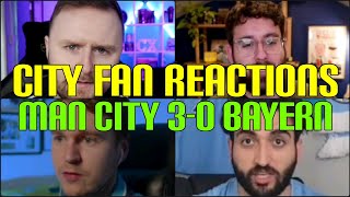 CITY FANS REACTION TO MAN CITY 30 BAYERN MUNICH  FANS CHANNEL [upl. by Kristoforo]