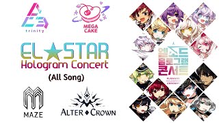 ALL SONG ELSWORD HOLOGRAM CONCERT PROJECT EL★STAR ELSWORD SONG [upl. by Sukhum776]