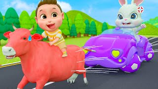 Wheels Go Round  Car Racing Song  Color Racing Car for Kids  Bum Bum Kids Song amp Nursery Rhymes [upl. by Notgnilliw]