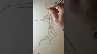 Drawing Demonstration 2 How to Draw a Dancing Figure [upl. by Hakilam]