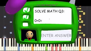 IMPOSSIBLE REMIX  Baldis Basics  Math Music Theme  You Can Think Pad  Piano Cover [upl. by Livia]