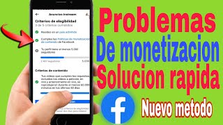 🤫quotCOMO SOLUCIONAR El PROBLEMA DE LA POLITICA DE MONETIZACIÓN EN FACEBOOK quot2024 nuevo método [upl. by Griffiths]