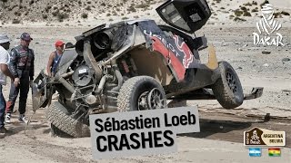 Sébastien Loeb crashes on stage 8 but finishes  Dakar 2016 [upl. by Anyad432]