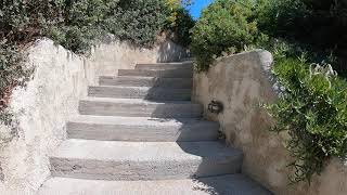 The steps up to Philosophia restaurant Pefkos Rhodes [upl. by Oiramd]