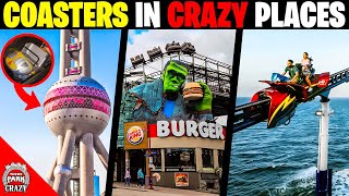 Top 10 Roller Coasters in CRAZY PLACES [upl. by Schoenburg]