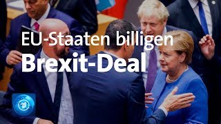 Neuer BrexitVertrag EUStaaten stimmen für Deal [upl. by Yardna]