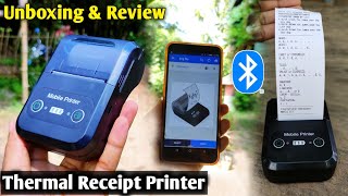 CX588 2 Inch Thermal Receipt Printer Mini Bluetooth Mobile Printer Unboxing amp Review [upl. by Cull]