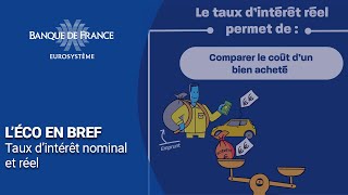 Taux d’intérêt nominal et réel  Banque de France [upl. by Given]