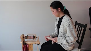 arieknits Spin With Me Ep1  Union Fibre CorriedaleNylon Spin [upl. by Hepsiba]