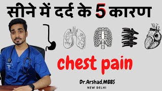 Cause of Chest Pain  Dil me Dard ke Karan  Types of Chest Pain [upl. by Beeck]