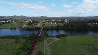 Kempsey Railway bridge drone shot [upl. by Cristen]