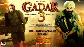 Gadar 3 Official Trailer  Salman Khan  Sunny Deol  Ameesha Patel Gadar 3 Teaser Trailer Updates [upl. by Maupin716]