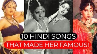 10 HINDI SONGS THAT MADE SRIDEVI FAMOUS  Sridevi Best Old Songs List Video [upl. by Tnarb]