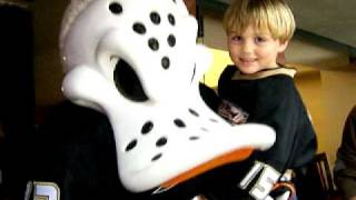 Anaheim Ducks Mascot Wild Wing amp Ethan [upl. by Weiman430]