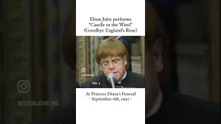 Candle in the Wind  Elton John  Tribute to Princess Diana  Princess Diana Funeral1997shortuk [upl. by Maxey]