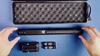 Tactical 12000000 Stun Baton Flashlight UNBOXING [upl. by Dickman]