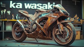 KAWASAKI Ninja Full Restoration  Restored KAWASAKI Fourstroke Sport Motorcycle [upl. by Ihsorih]