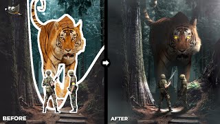 The Tiger gimp photo manipulation  Gimp Tutorial [upl. by Care]